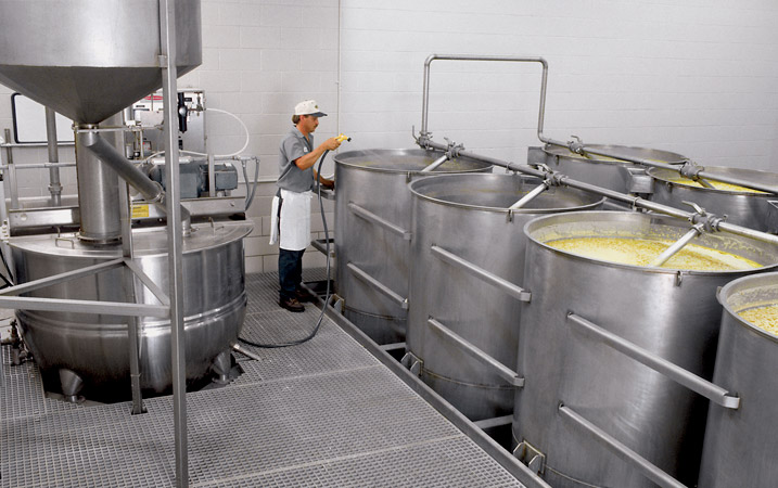 Installation of corn cooking and processing line equipment