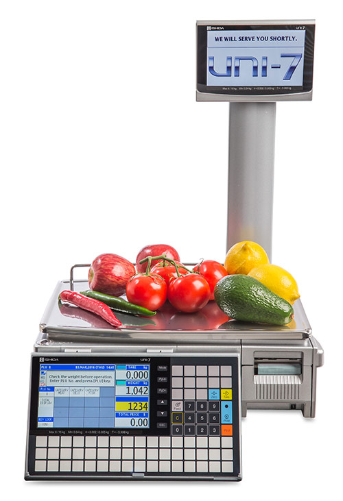 UNI-7 label and receipt printing scale