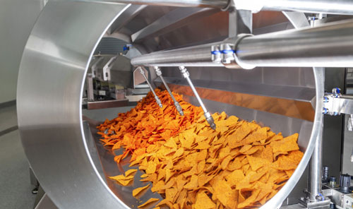 Industrial Seasoning Application for Tortilla Chips