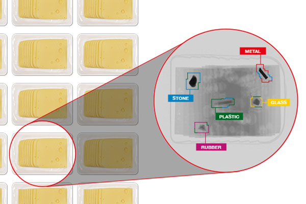 Sliced Cheese X-ray