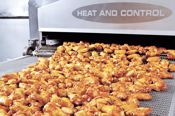 Industrial Food Production Oven with Chicken