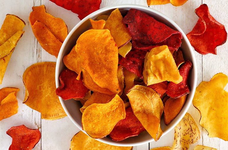 Chips de vegetales y frutas