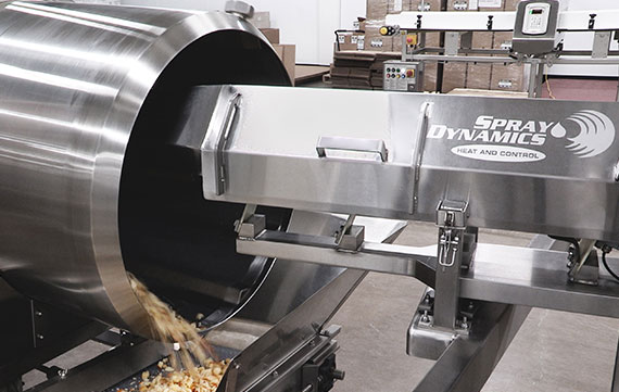 Spray Dynamics Coating System for Croutons