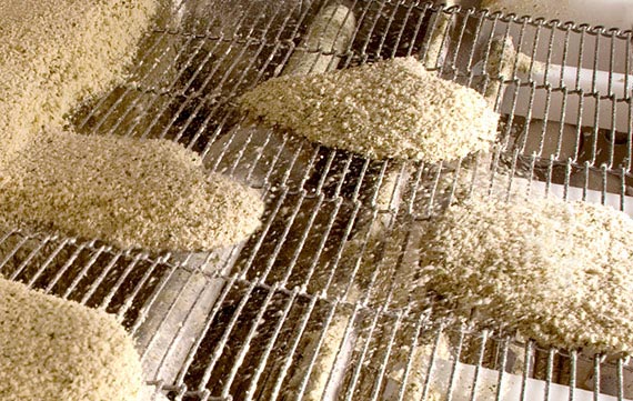 Breading application with chicken tenders
