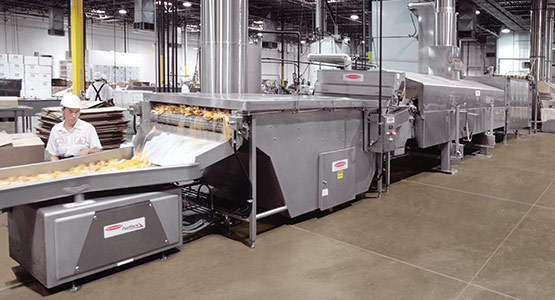 Ambient Air Cooler in tortilla chip frying line