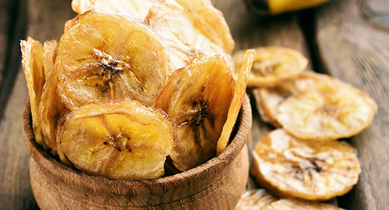 Plantain and banana chips production