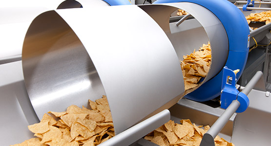 Conveying and proportioning tortilla chips