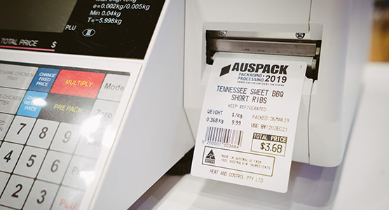 UNI-3 label and printing scale