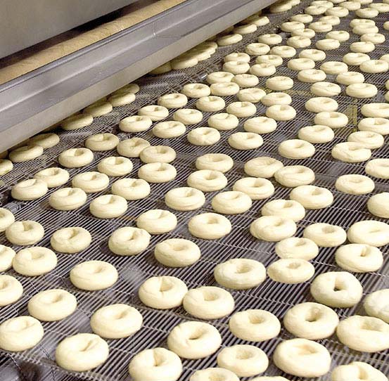Industrial bagel boiling machinery
