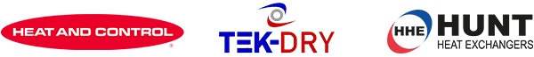 Heat and Control Tek-Dry and Hunt Heat Exchangers Logos