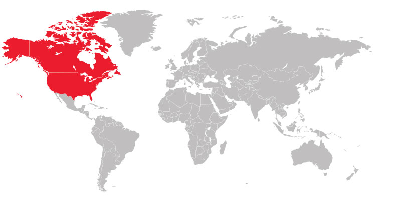 Map of North America