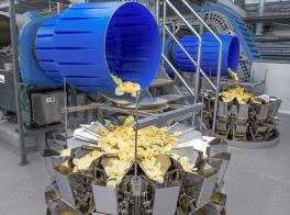 Food processing and packaging of potato chips