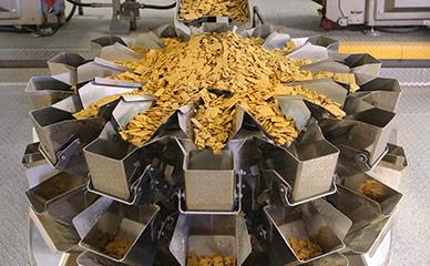 Pesado de cereales en balanza multicabezal Ishida