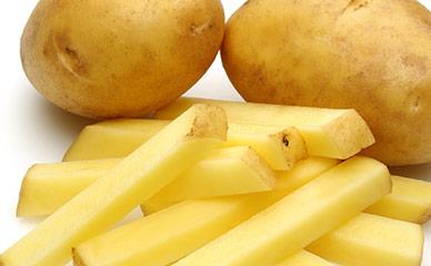 Cutting, dicing, and slicing of potatoes for french fries and co-products