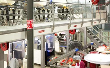 Support structures for food processing and packaging equipment