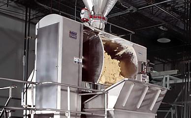 Masa flour mixing machinery for tortilla chip production