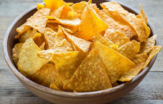 Chips de tortilal preparados con Masa Maker, de Heat and Control