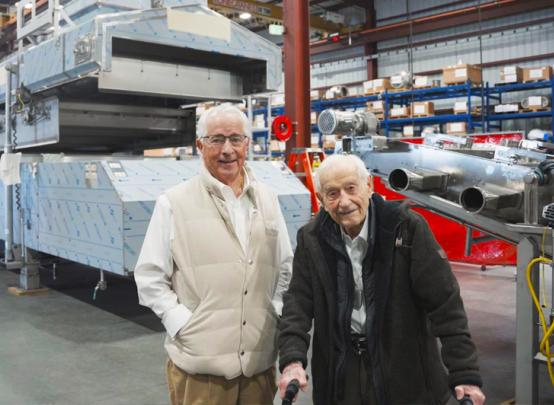 Andy and Tony Caridis in Hayward Manufacturing Facility