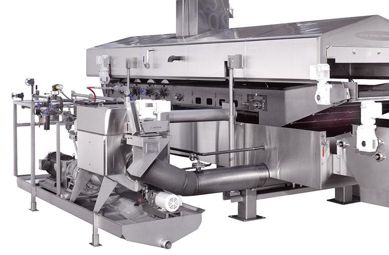 Fryer support skid with tortilla chip fryer